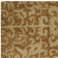 Antikviteta Katelynn geometrijska prostirka vunene vune, zlatna bež, 2'3 4 '