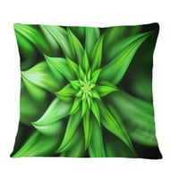 Dizajnerska egzotična latica zelene cvijeće - cvjetni jastuk za bacanje - 18x18