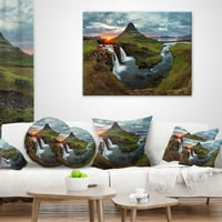 Designart Island Landscape Spring - panoramski jastuk za bacanje-12x20