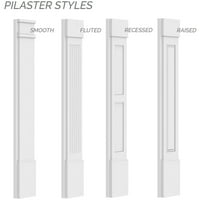 5 W 120H 2P dva jednako podignuta ploča PVC Pilaster w standardni kapital i baza