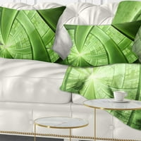 Designart zeleni fraktalni egzotični biljni stabljici - apstraktni jastuk za bacanje - 12x20