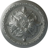Ekena Millwork 3 8 od 2 P Acanthus plafonski medaljon, ručno oslikano srebro