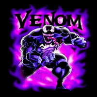 Marvel Venom muška i velika Muška ljubičasta dim duga rukava grafička majica, veličine s-3XL