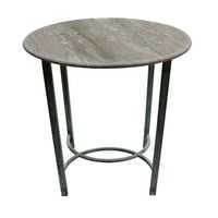 O Bay Berkley moderni apstraktni ručno rađeni okrugli bočni stol od željeza i mramora, 18 25