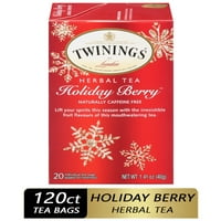Twinings Holiday Berry, Biljne Kesice Čaja, Bez Kofeina, Kutije Za Brojanje