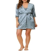 Jedinstveni Bargains ženski satenski pidžama Set rukava gornji Setovi čipkastih ogrtača