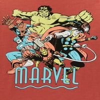 Avengers Boys kratke rukave i duge rukave grafičke majice za slojevitost, 2 pakovanja, veličine XS-XXL