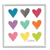 Stupell Industries akvarel slatka srca Ljubav, 24, dizajn Alli Rogosich