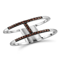 JewelersClub srebra naglasak crveni dijamant otvoreni prsten za žene