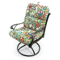 Jordan Manufacturing 45 22 Copeland Fiesta višebojni cvjetni pravougaoni vanjski jastuk za stolice s vezicama