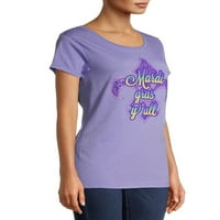 Mardi Gras ženska Celtic Fleur de Lis kratka rukava T-Shirt