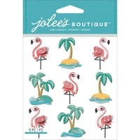 Jolee-ove butikne dimenzionalne naljepnice-flamingos i palme