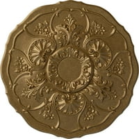Ekena Millwork 1 2 od 1 2 P Cornelia plafonski medaljon, ručno oslikano bledo zlato