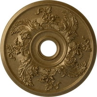 Ekena Millwork 5 8 od 5 8 ID 7 8 P Acanthus Twist plafonski medaljon , ručno oslikano bledo zlato