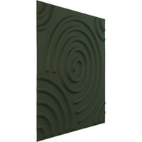 Ekena Millwork 5 8 W 5 8 H Spiral EnduraWall dekorativna 3d zidna ploča, UltraCover Satin Hunt Club Green