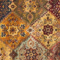 Safavieh perzijska Legenda Kagan ručno Čupava novozelandska vunena prostirka, crvena i hrđa