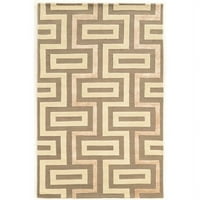 Linin Home Dekor Aspire Kolekcija tepiha tepiha, bjelokosti i siva, 5 '8'