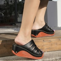 DMQupv sandale Veličina u ženskim cipelama Ženske povremene dame cvjetni kliz ženske ravne noge lukove sandale