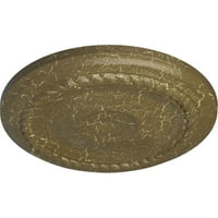Ekena Millwork 7 8 od 3 4 P mali Aleksandrija plafon medaljon, Ručno obojene Mississippi blato pucketanje