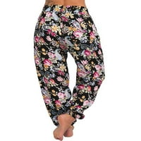 S-5XL žene harem hlače boho hipi ljetni casual cvjetni print sportski fitness yoga palazzo bager labavo pantalone