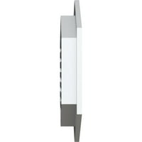 Ekena Millwork 36 W 24 H vertikalni Zabatni otvor: funkcionalan, PVC Zabatni otvor w 1 4 ravni okvir ukrasa