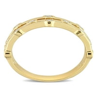 Miabella ženski karat T. W. dijamant 10kt Trostruki vjenčani prsten od žutog zlata