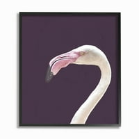 Stupell Industries Flamingo Pink Purple Portrait Design Framered Wall Art By Design Fabrikken