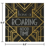 Roaring 20s Roaring Good Time papir salvete za ručak računajte za goste