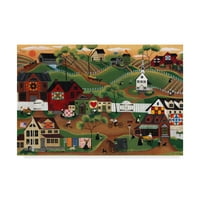 Zaštitni znak likovne umjetnosti' Amish Quilt Village ' platnena Umjetnost Cheryl Bartley