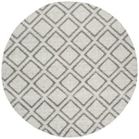 Micro-petlju Gavin Diamond Relis Wool Diel Propise, srebrna tamno siva, 5 '5' okrugla