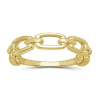 JewelersClub 14k zlato preko Silver Link prijateljstvo prsten za žene