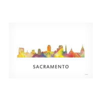 Marlene Watson' Sacramento Skyline ' Canvas Art