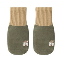 Toddler Boys Socks zatvoreni prvi šetači patchwork papuče cipele Antislip čizme čarape zeleno l