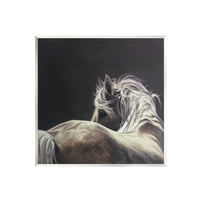 Stupell Industries Windblown Konjska Griva Portret Životinje I Insekti Slikarstvo Neuramljena Umjetnost Print