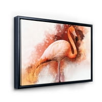 Dizajnerski portret Pink Flamingo II 'Flamins Flamingo II' Framed Canvas Wall Art Print