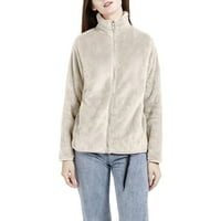 Lroplie Cardigan za žene Jesen Zimska koraljna jakna s dvostrukim baršunastim zadebljanim košuljama za zgaje