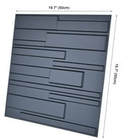 Art3d zidne ploče dizajn cigle 3D zidne ploče PVC, bijeli Sq Ft