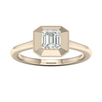 3 4CT TDW Baguette Diamond 14k zaručnički prsten od žutog zlata