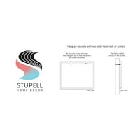 Stupell Industries moderni list Sprig Botanički apstraktni šablonski oblik grafička Umjetnost bijeli uokvireni