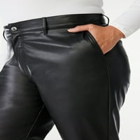 Sofijske farmerke ženske Plus Size Eden ravne super visoke Fau kožne pantalone, 29,5 unutrašnji šav, veličine
