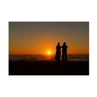 Ben Heine' Lovers Sunset ' Canvas Art