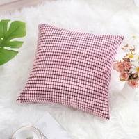 Unique Bargains Texture Solid Decorative Throw Jastuk Cover Pink 26 26
