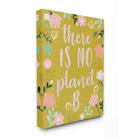 Stupell Industries no Planet B Phrase Pink Floral Illustration Border Design by Angela Nickeas, 36 48