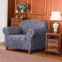 Subrte Sofa Slipcover 1-Dijelni Pokrivač Kauča Od Žakard Damasta,Fotelja,Sivkasto Plava