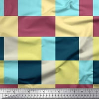 Soimoi Rayon tkanina geometrijska boja blok za štampanje tkanine sa dvorištem široko