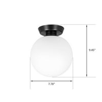Oslonci 8 crna integrisana LED plafonska lampa sa podesivim opcijama boja Morden