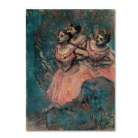 Zaštitni znak likovne umjetnosti 'tri plesača u crvenim kostimima' platnena Umjetnost Degasa