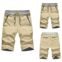 Muški kratke hlače Looselinen izvezeni ljetni trendy Fit Solid Color Sportske džepove Jednostavna ulična