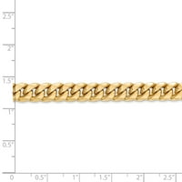 Primalni zlatni karatski žuto zlatni polučvrsti miami kuban lanac