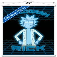 Rick i Morty - Hologram Rick zidni poster sa drvenim magnetskim okvirom, 22.375 34